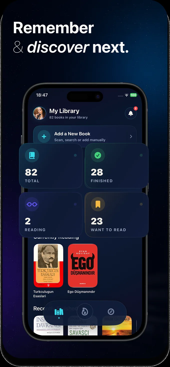 BookHub Social library overview with currently reading books